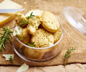 Cookies fleur de sel, parmesan et herbes de provence