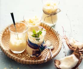Granité noix de coco, ananas et rhum