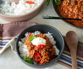 Chilli with rice