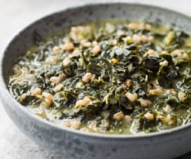 Spelt and Kale Soup - Zuppa Di Farro e Cavolo Nero