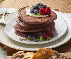 Pancakes cioccolato e ricotta