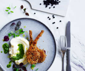 Crumbed cutlets with cauliflower purée (Post-natal)