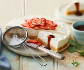 Cheesecake à la fraise et au vinaigre balsamique