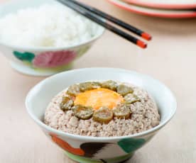Steamed Pork Patty with Salted Egg