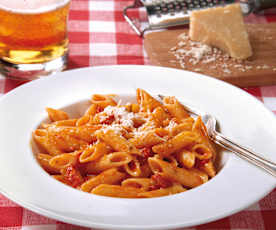 Pennette all'arrabbiata veloci (1 porzione)