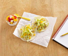 Chicken Soft Tacos with Fruit Salsa