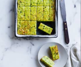 Zucchini and parsnip frittata fingers (6-9 months)