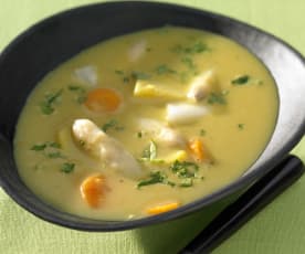 Spargel-Curry-Suppe