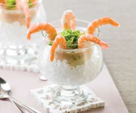 Camarão com molho cocktail