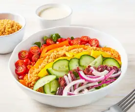 Rainbow Mediterranean Couscous Salad
