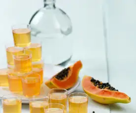 Jelly shots de papaia