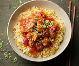 Sweet and Sour Tofu with Un-fried Rice