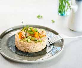 Crème de langoustine, quinoa de légumes de saison (Eric Guérin)