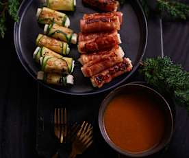 Halloumi BIY com bacon ou curgete