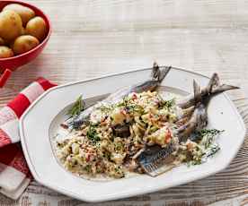 Matjes mit Radieschen-Apfel-Salat