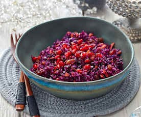 Weihnachtlicher Rotkohlsalat