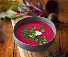 Rote-Rüben-Suppe (vegan)