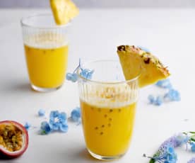 Cocktail Tropical with rum and passion fruit