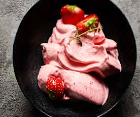 Espuma rápida de frutas congeladas