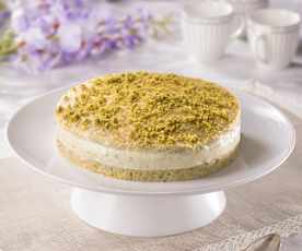 Torta dacquoise al pistacchio