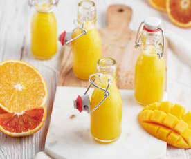 Jus énergétique orange-mangue