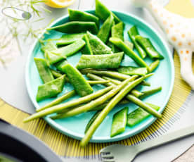 Steamed Green Beans and Helda Beans