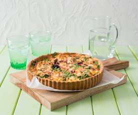 Quiche s fetou a červenou řepou