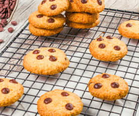 Cookies de coco com chocolate sem glúten