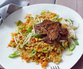 Couscous-Salat mit Rindfleisch