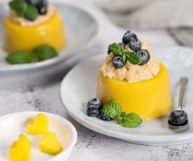 Wegańska galaretka z mango i mus z nerkowców