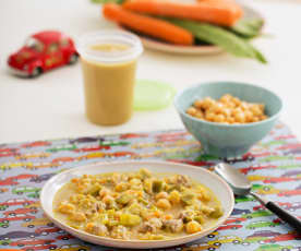 Zupa gulaszowa z ciecierzycą i cielęciną (dla dzieci)