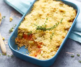 Crumble tomate-fenouil