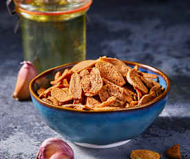Crispy Garlic Slices and Garlic Oil  