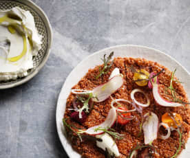 Cracked wheat and tomato kibbeh