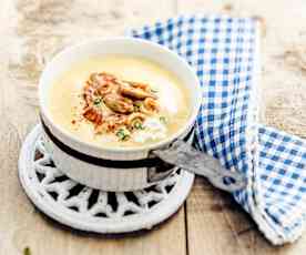 Soupe crémeuse de maïs à la dinde