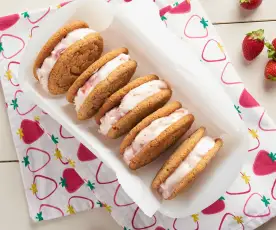 Almond Butter and Jam Ice Cream Sandwiches