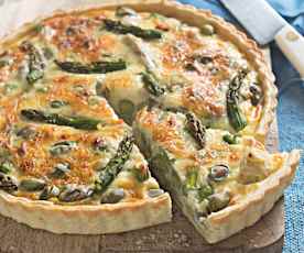 Quiche con verduras de primavera