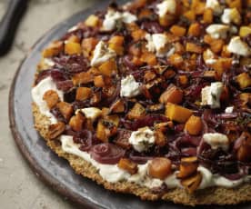 Goats Cheese and Caramelised Onion Quinoa Tart