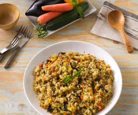 Quinoa con verduras al vapor (sin gluten)