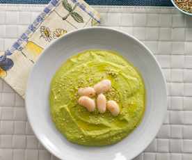 Hummus de guisantes con judiones