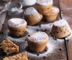 Muffins vanille et pépites de chocolat à la vapeur