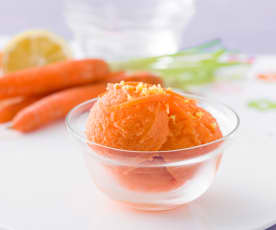 Sorbete dulce de zanahoria