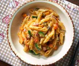 Penne and vegetables
