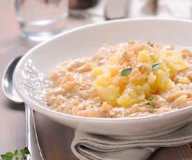 Kapuśniak zabielany z ziemniakami