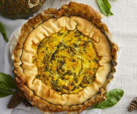 Quiche di zucca ed erbette