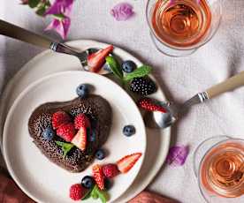 Pastel de chocolate para dos