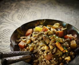 Couscous with lamb and vegetables