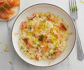 Risotto salmone affumicato e limone