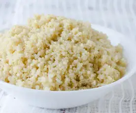 Quinoa cocida (Cocción de arroz)