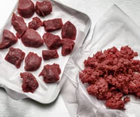 Minced raw meat